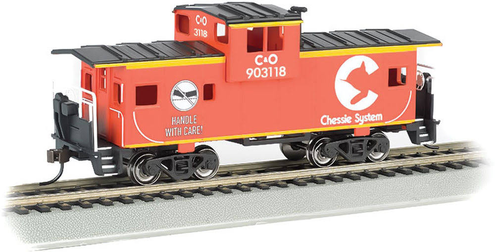 Bachmann 17707 HO Chessie 36' Wide Vision Caboose #903118