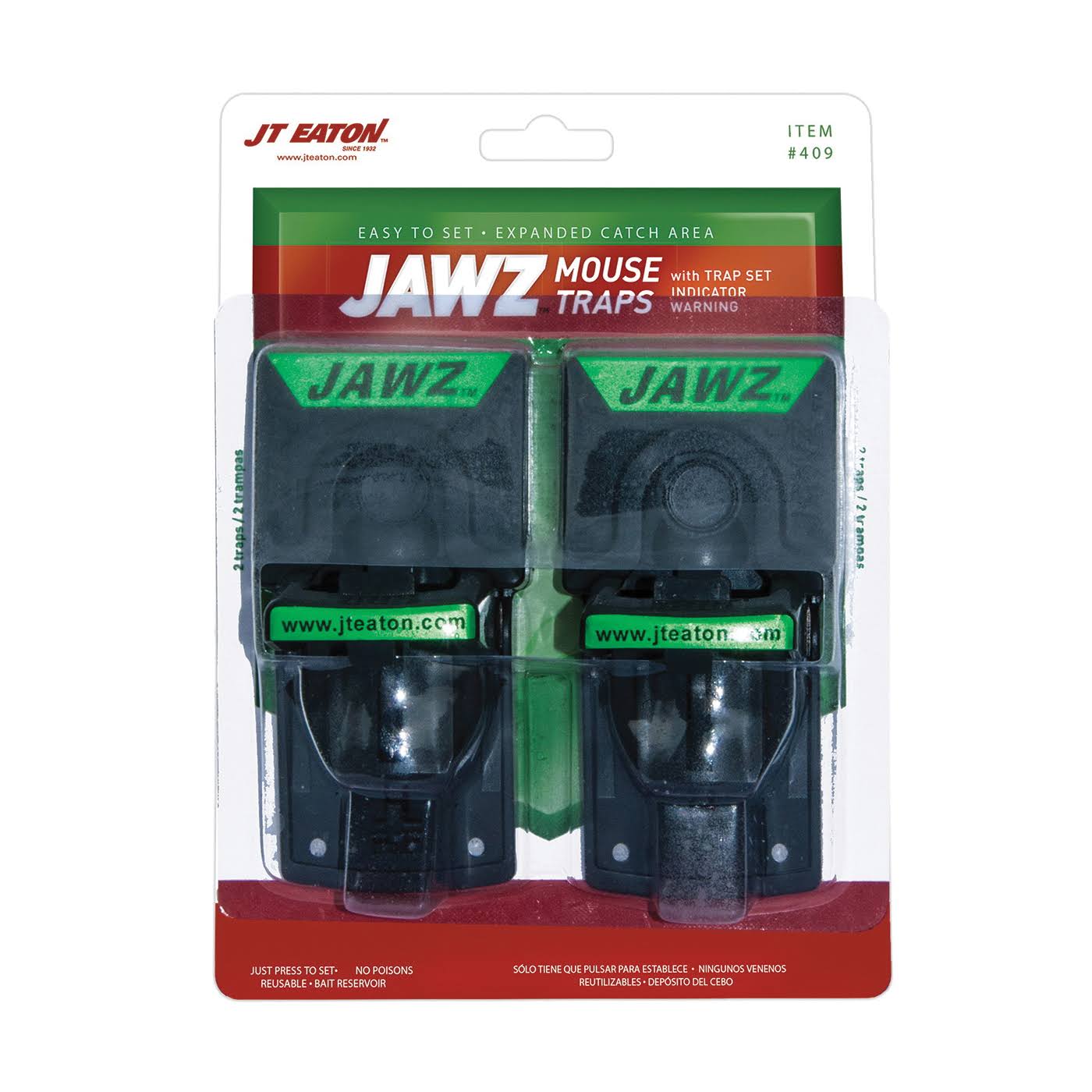 J. T. Eaton Jawz Easy To Set Mouse Trap - 2 pack