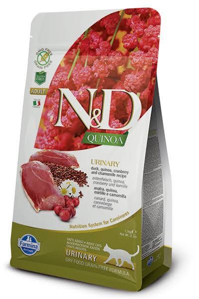 Farmina N&D Quinoa Dry Cat Food, Urinary, Duck, 11-lb