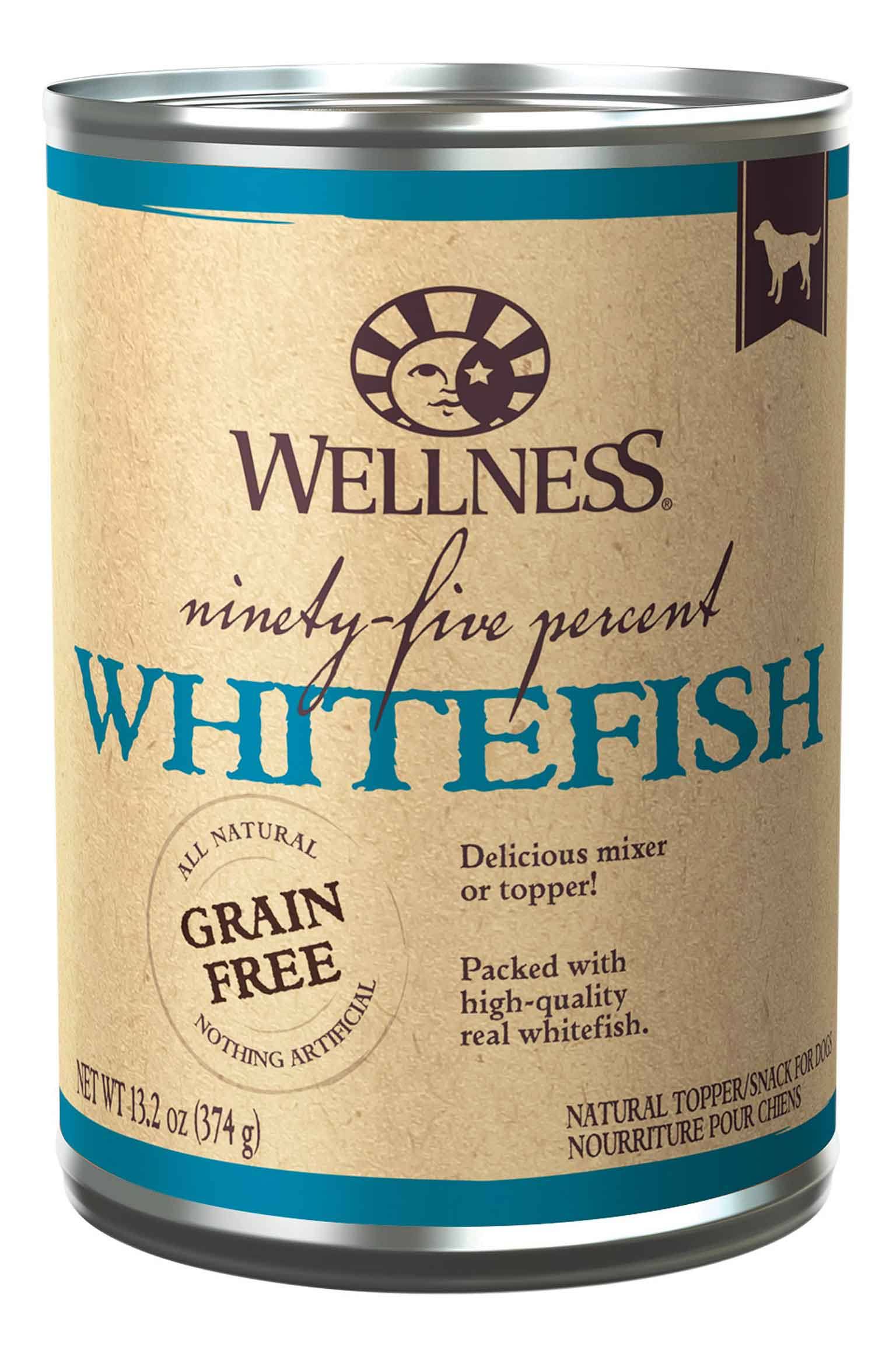 Wellness 95% Whitefish Grain Free Wet Dog Food, 13.2-oz