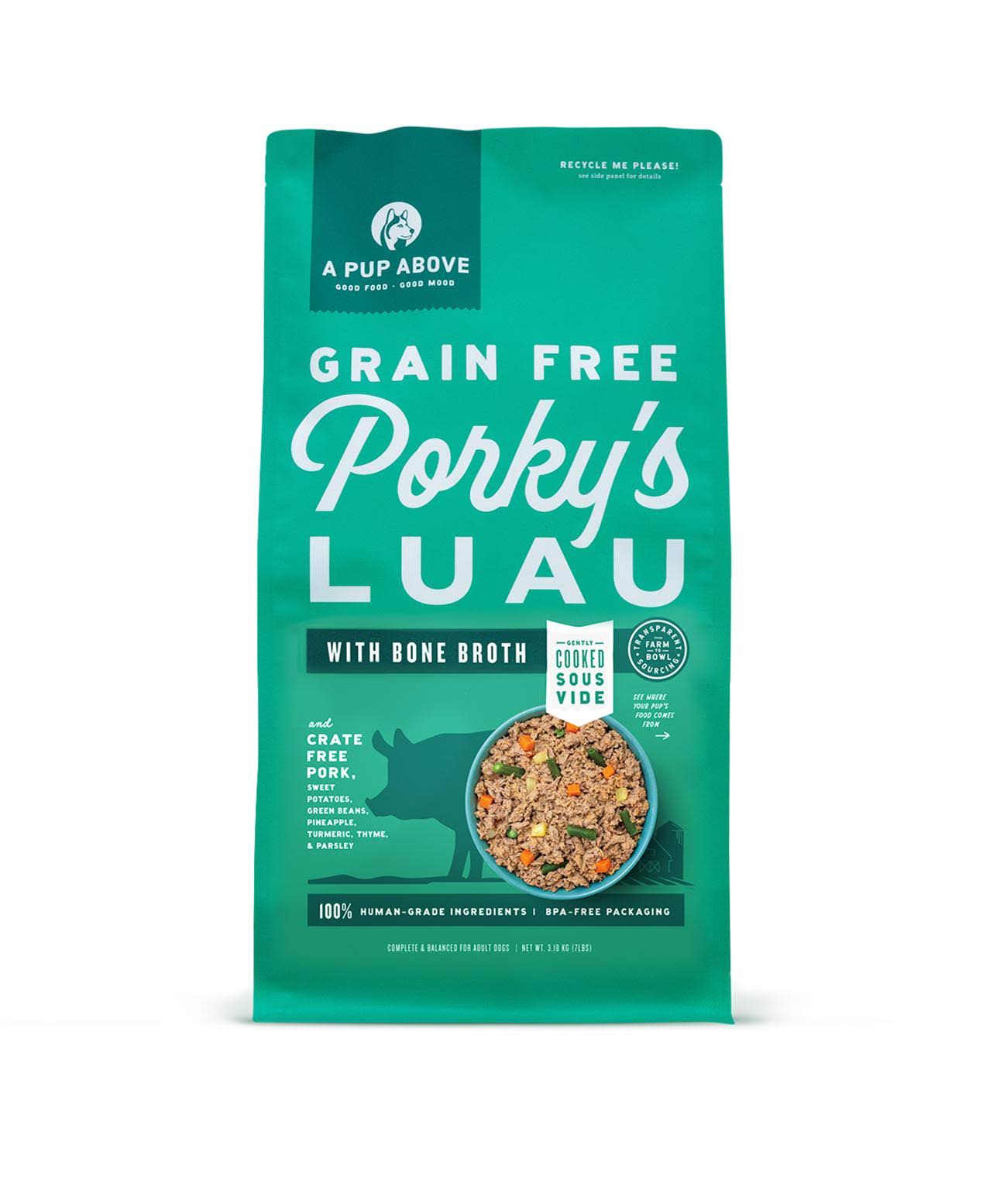 A Pup Above Porky's Luau Gently Cooked Dog Food 7 lb