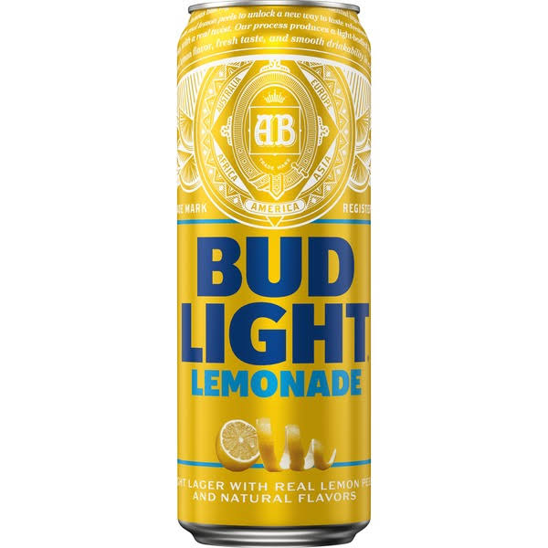 Bud Light Beer, Light Lager, Lemonade - 25 fl oz