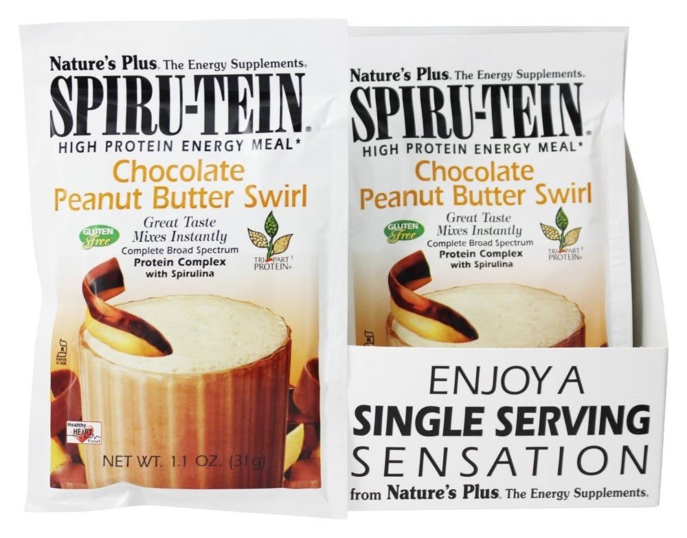 Natures Plus - Spiru-Tein High Protein Energy Meal Chocolate Peanut Butter Swirl - 1 Packet