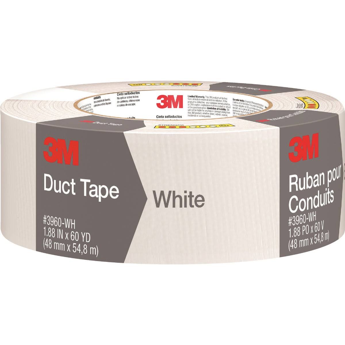 3M Duct Tape - White, 1.88" x 60yd