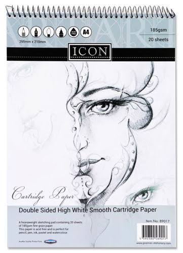 Icon A4 185gsm Spiral Sketch Pad 20 Sheets