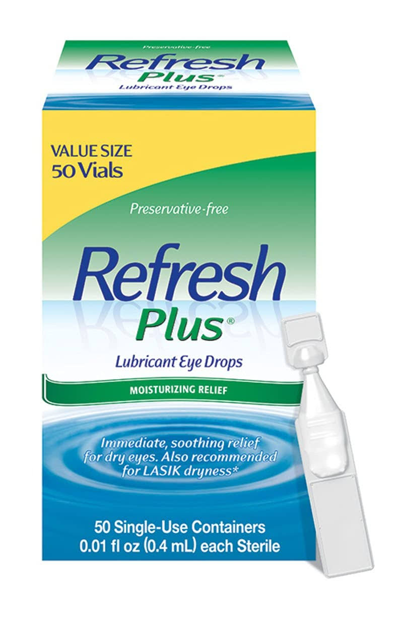 Refresh Plus Moisturizing Relief Lubricant Eye Drops - 50ct