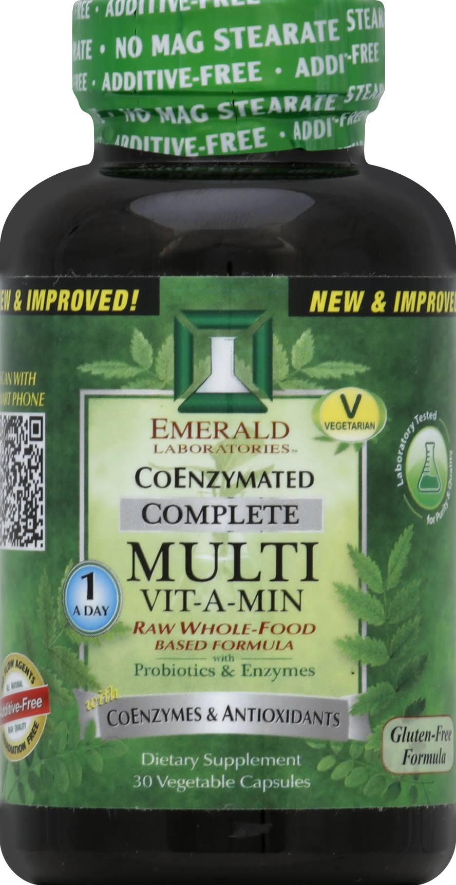 Complete Multi Vit-A-Min Raw Whole-Food Based Formula Supplement - 30ct
