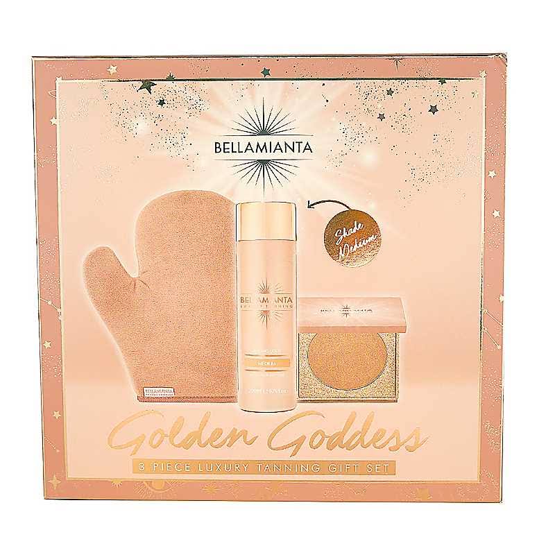 Bellamianta Golden Goddess 3 Piece Luxury Tanning Gift Set - Medium