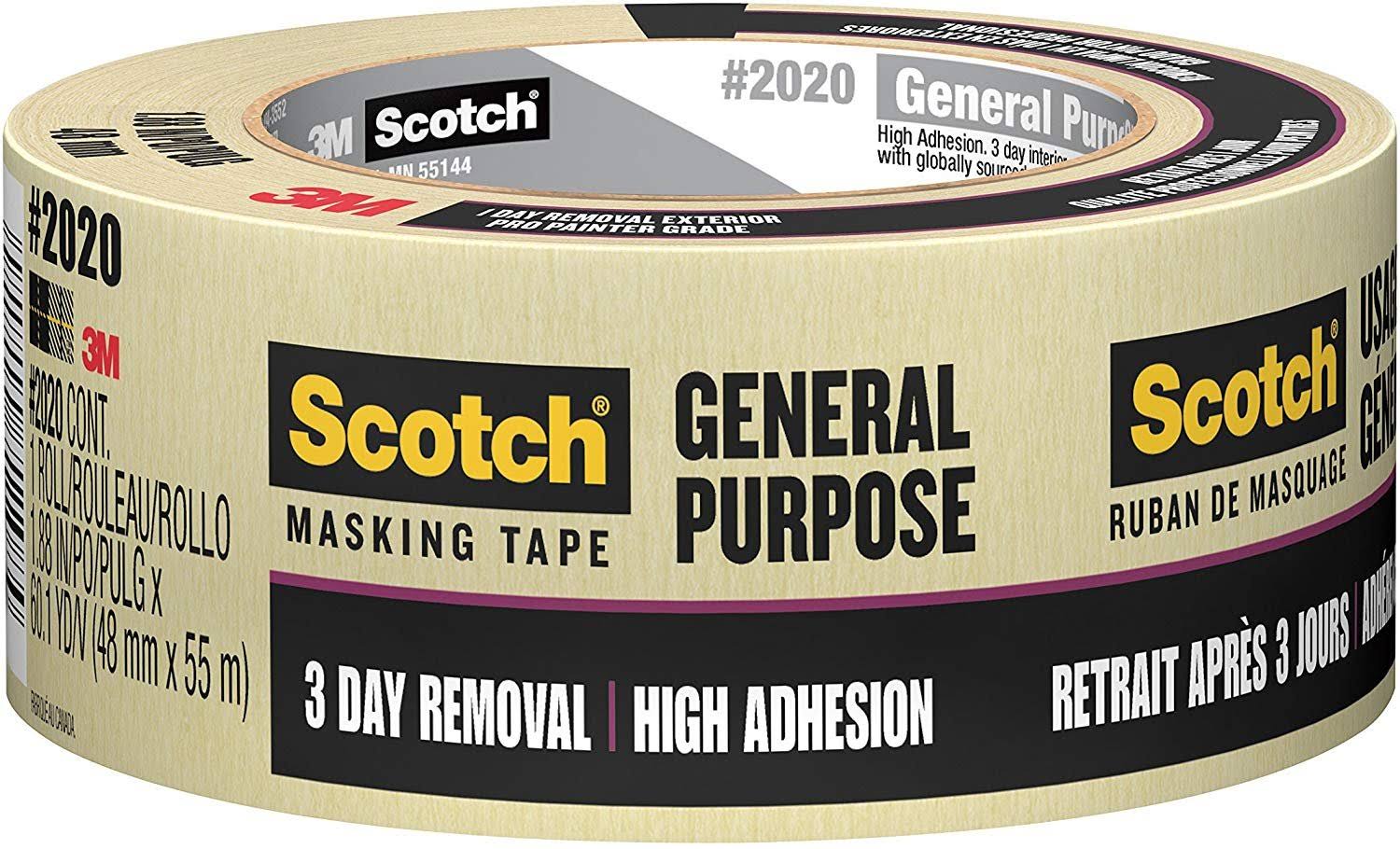 3M Scotch Masking Tape - 1.5"x60yd