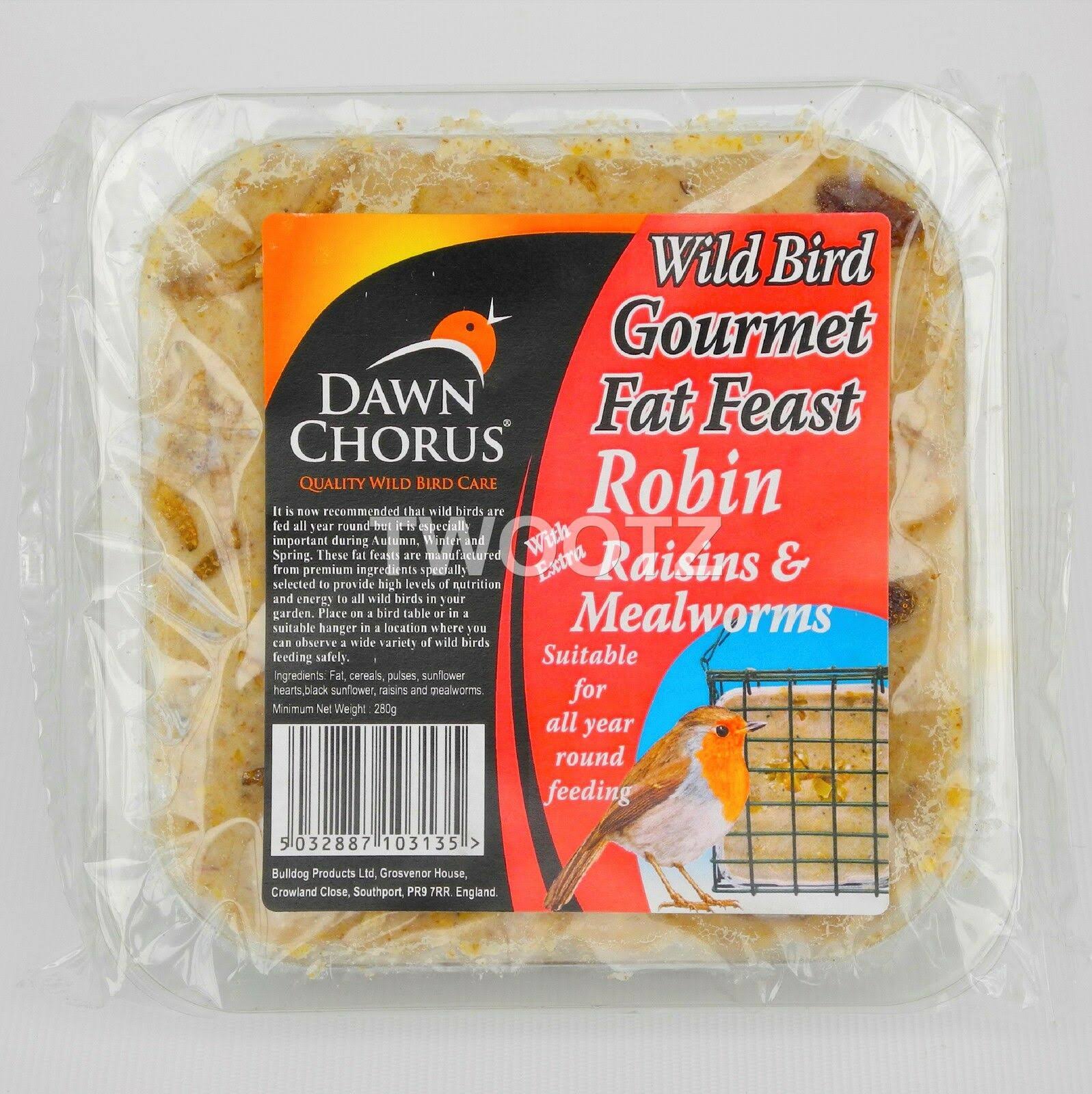 Dawn Chorus Gourmet Robin Fat Feast for Birds (12 Pack)
