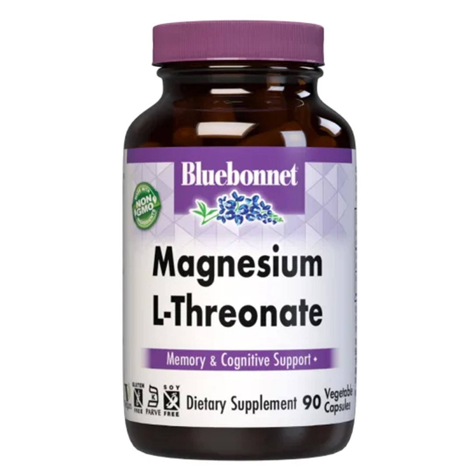 Bluebonnet Magnesium L-Threonate - 90 Vegetable Capsules