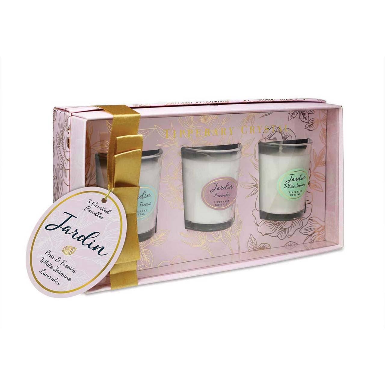 Tipperary Crystal Jardin Collection 3 Mini Assorted Candles