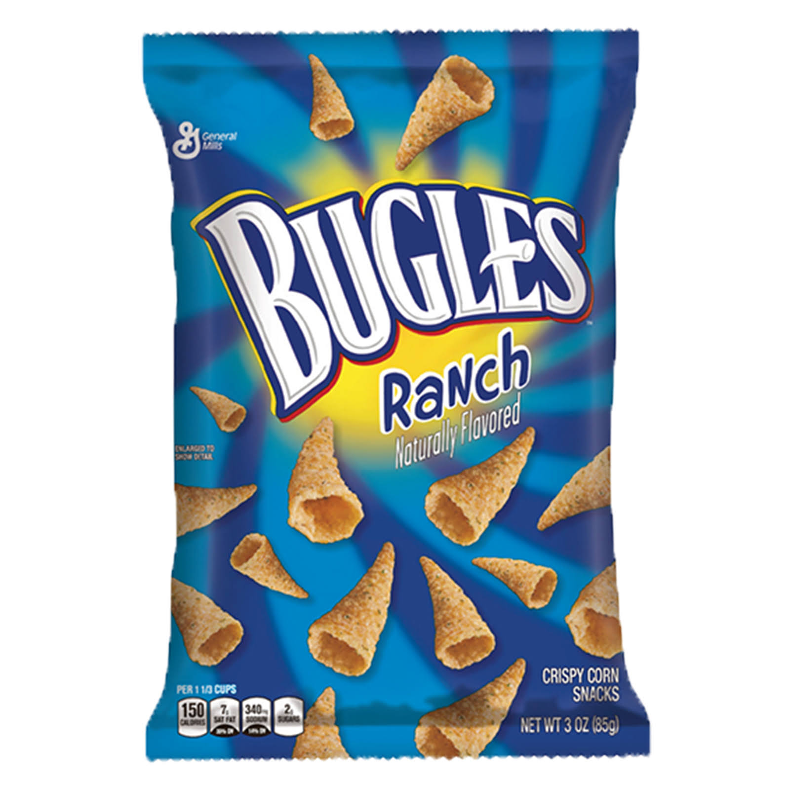Bugles Ranch Naturally Flavored Crispy Corn Snacks - 3oz, 6pk