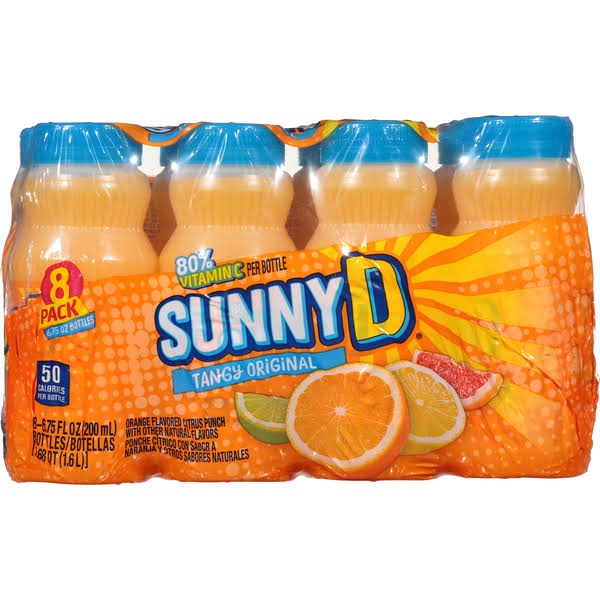 Sunny D Original Tangy Citrus Punch - Orange, 6.75oz