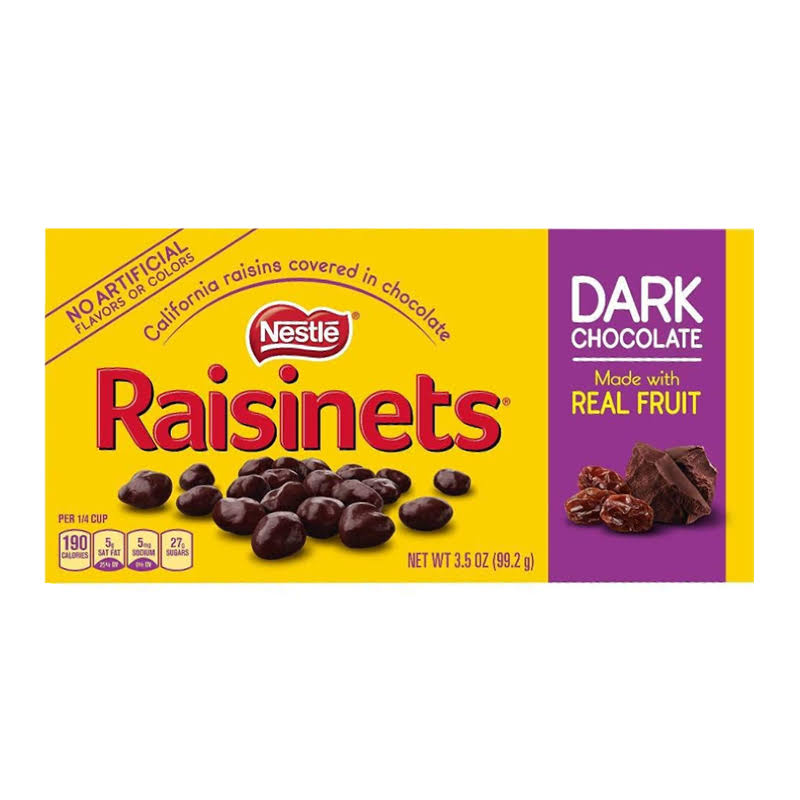 Nestle Raisinets Dark Pack of 4 3.5 oz Theater Boxes