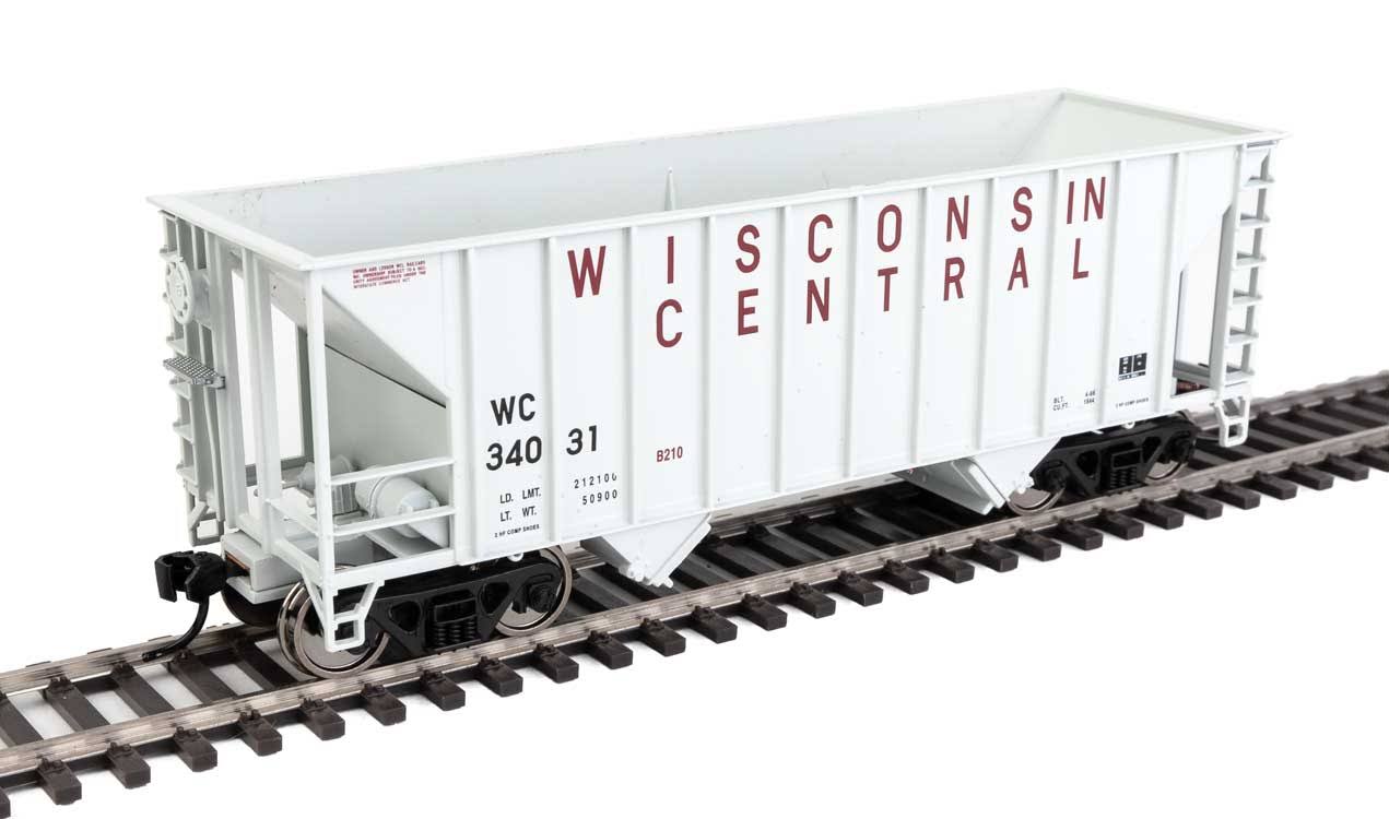 Walthers Mainline HO Scale 34' 100-Ton 2-Bay Hopper Ready to Run Wisconsin Central #34031