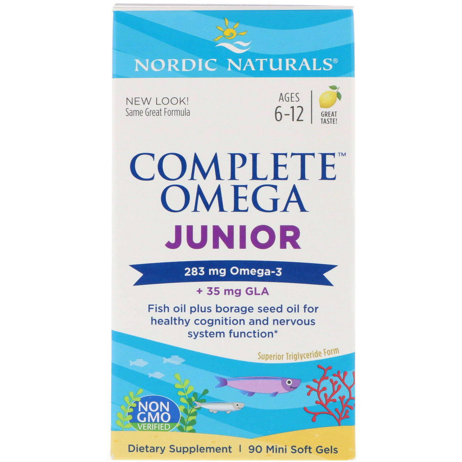Nordic Naturals Complete Omega Junior - Lemon, 500mg, 90 Count