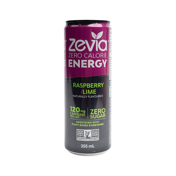 Zevia Raspberry Lime Energy Drink - 355 ml