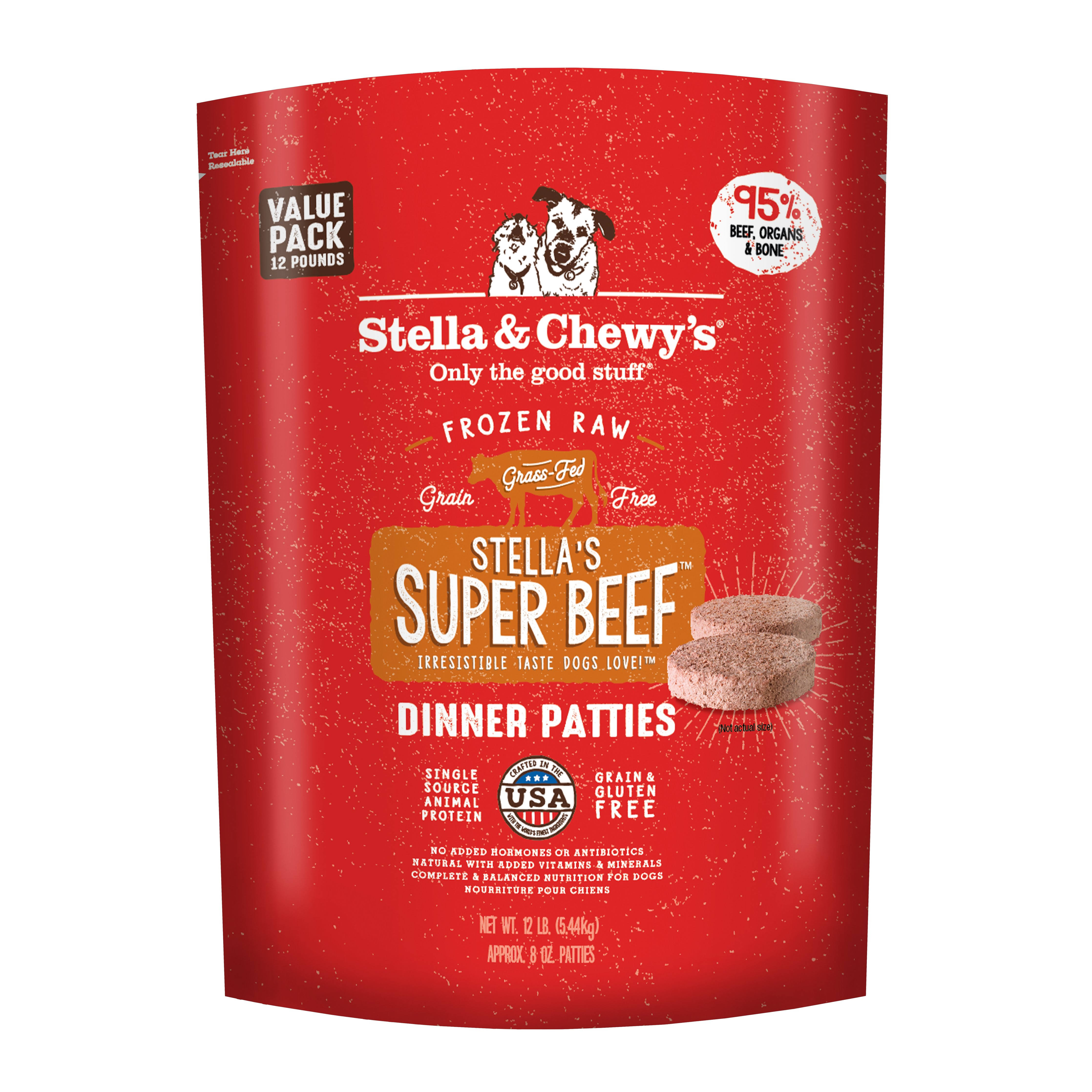 Stella and Chewy's Frozen Stella's Super Beef Dinner - Beef, 12lb