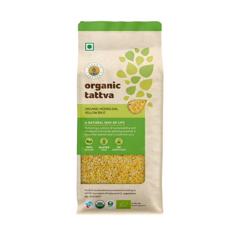 Organic Tattva Organic Yellow Mung dal - 4 lb