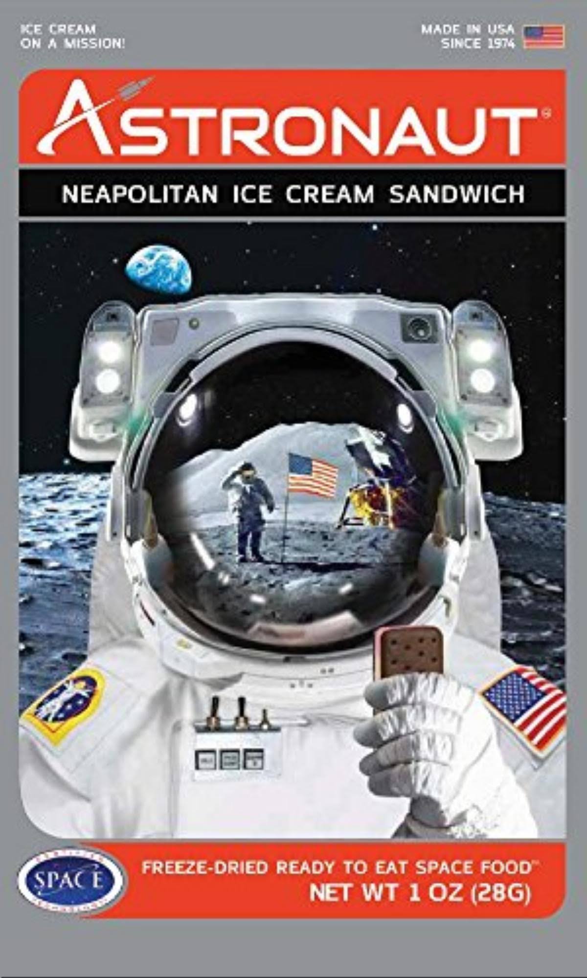 Astronaut Neapolitan Ice Cream Sandwich - 28g