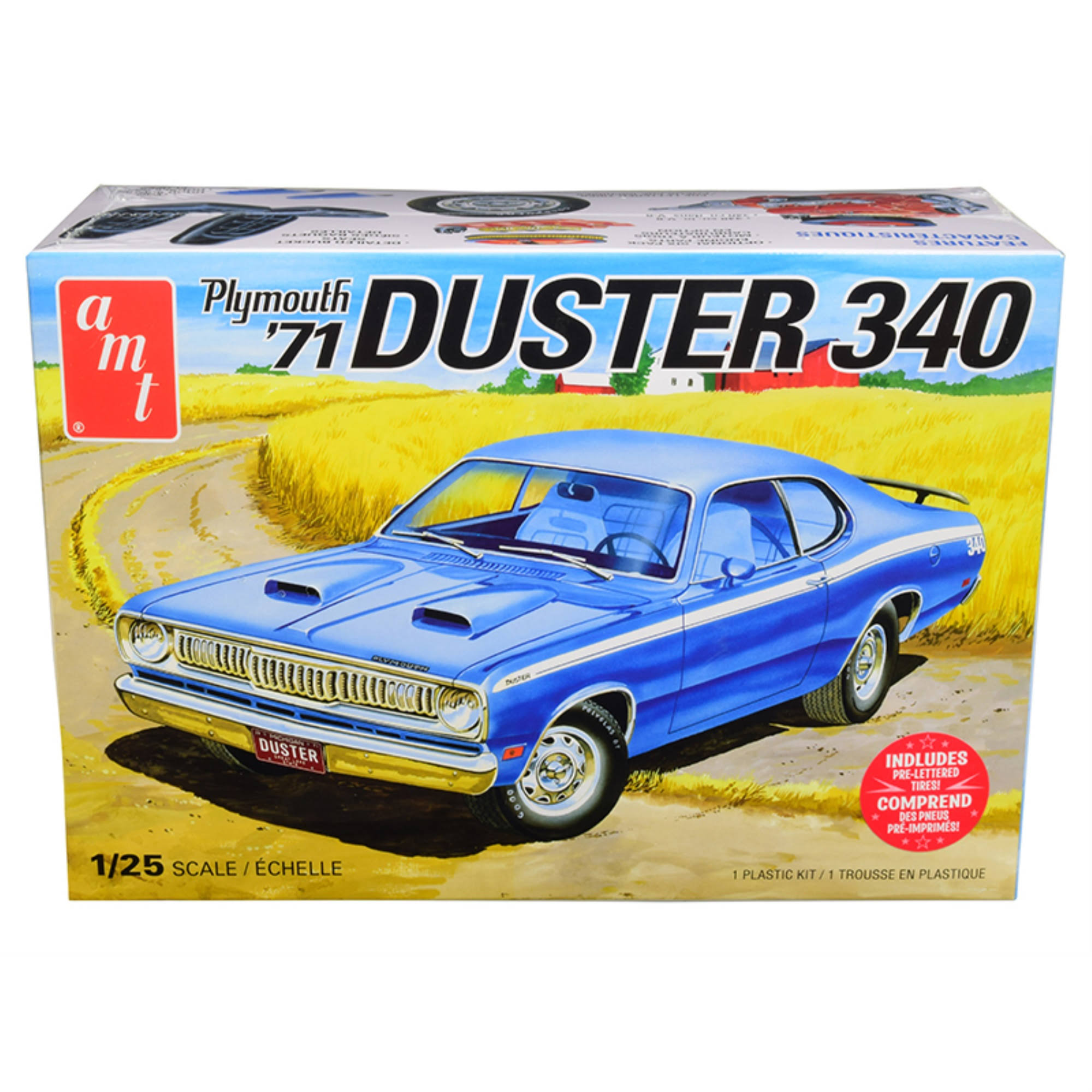 AMT 1971 Plymouth Duster 340 Plastic Model Kit - 1/25 scale