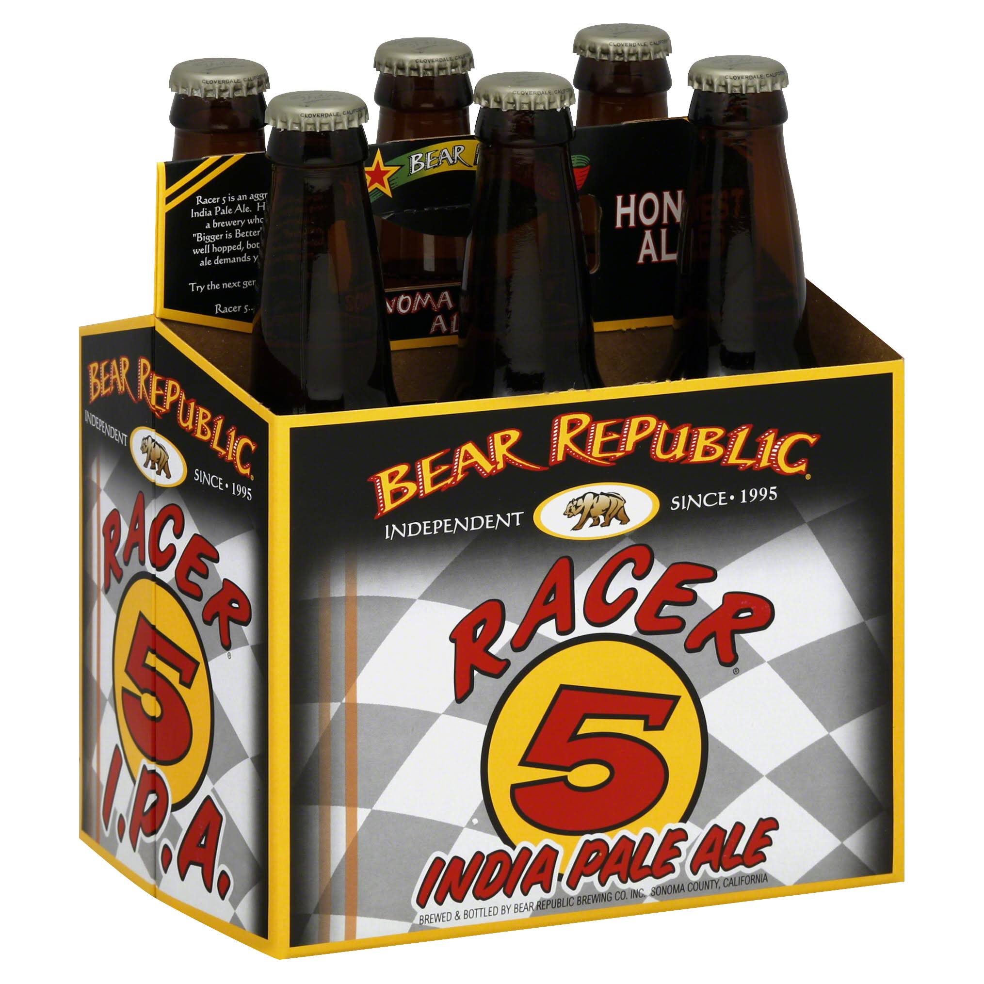 Bear Republic Ale, India Pale, Racer 5 - 6 pack, 12 fl oz bottles