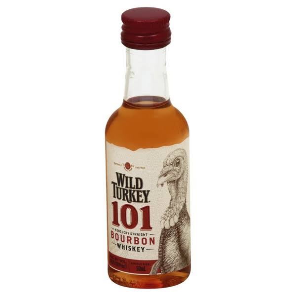 Wild Turkey Whiskey, Bourbon, Kentucky Straight, 101 - 50 ml