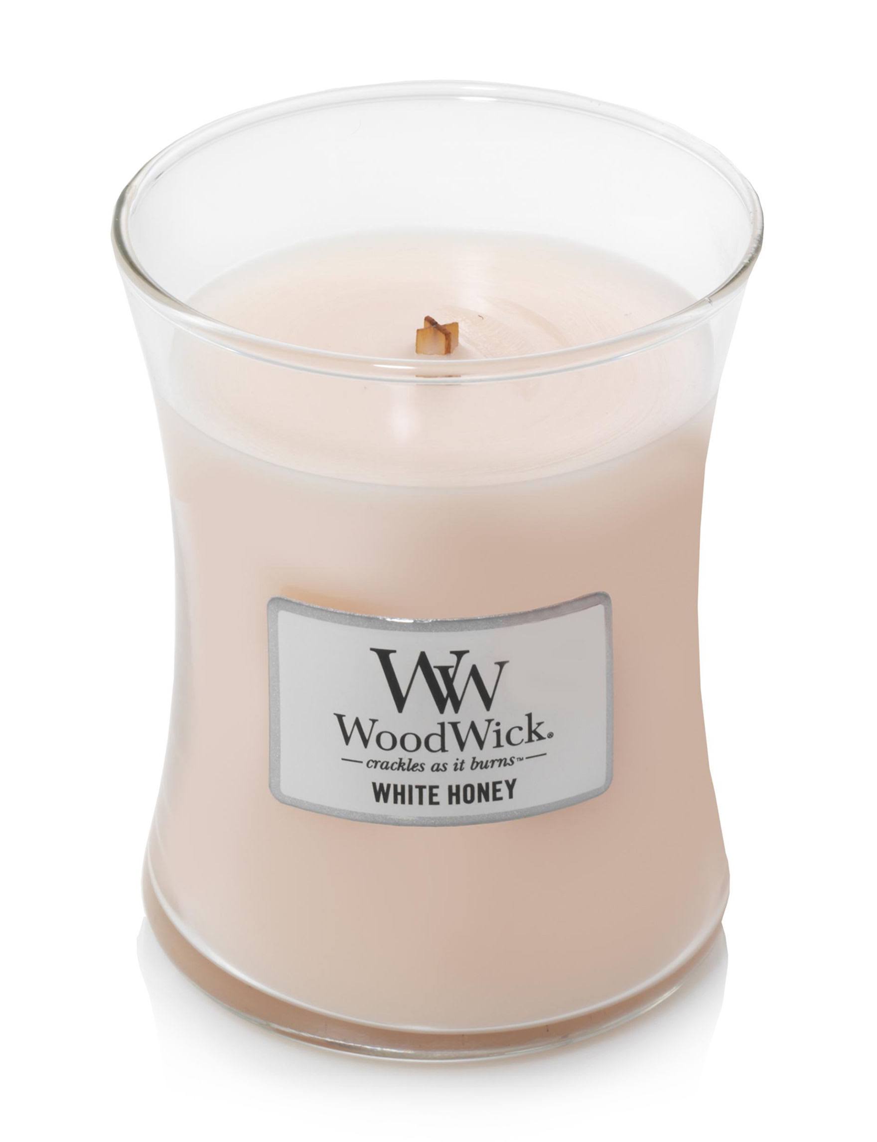 WoodWick Medium Candle - White Honey, 10oz