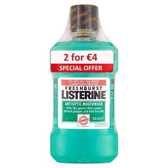 Listerine Antiseptic Mouthwash - Fresh Burst, 2x250ml