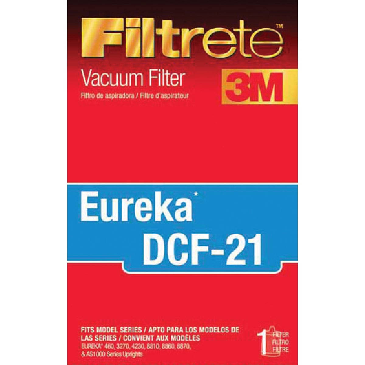 3M Filtrete Eureka DCF-21 Allergen Vacuum Filter - 1pk