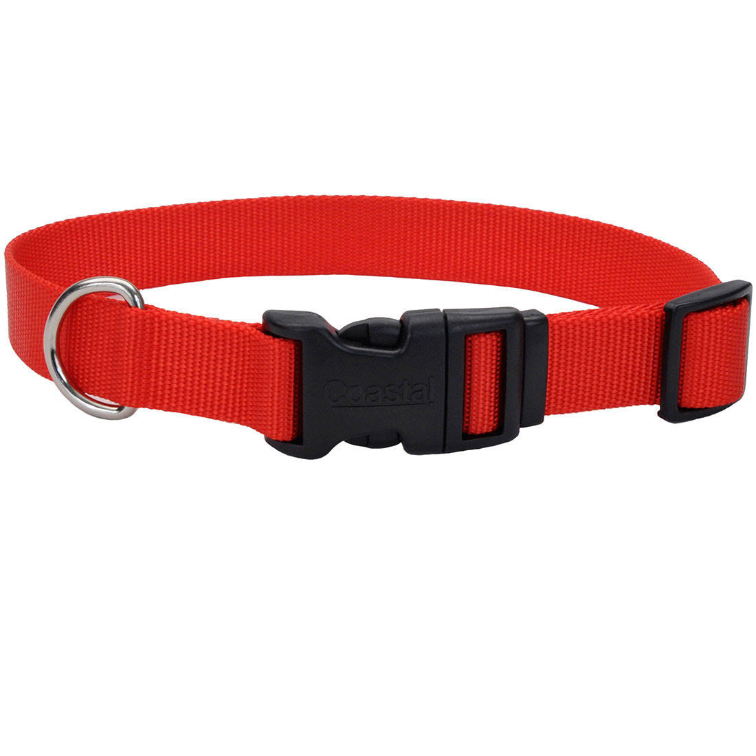 Coastal Pet Products Nylon Adjustable Collar - Red, Small