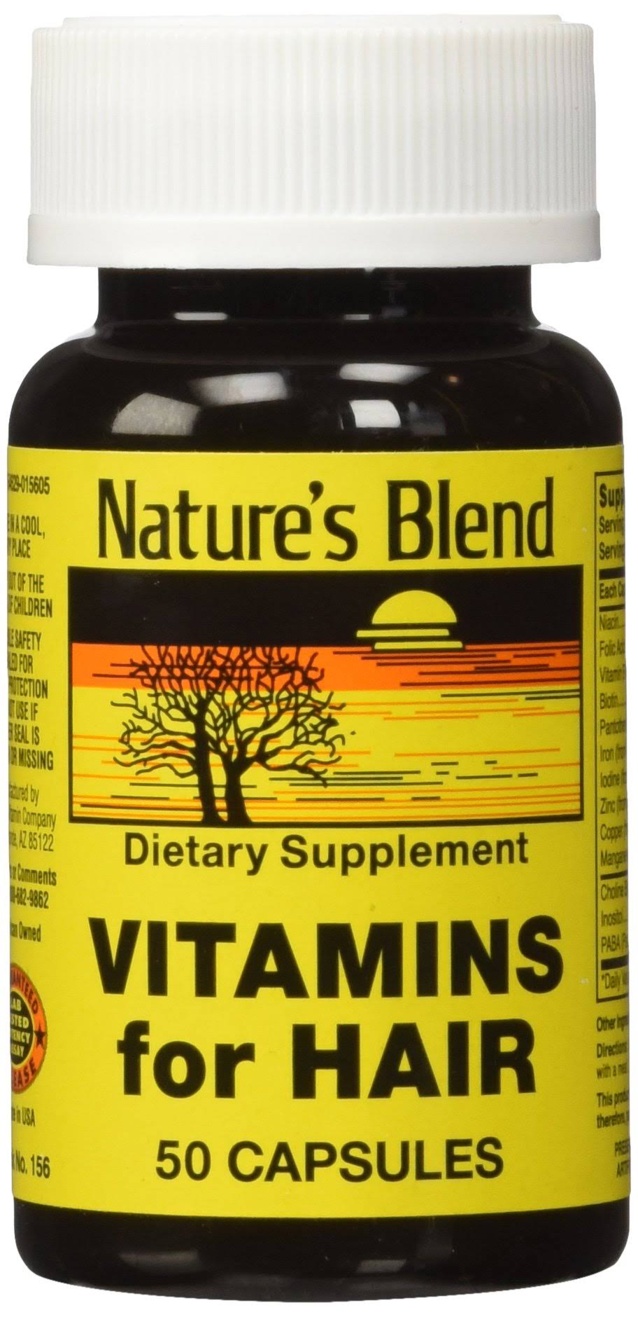 Nature's Blend Vitamins For Hair - 50 Capsules