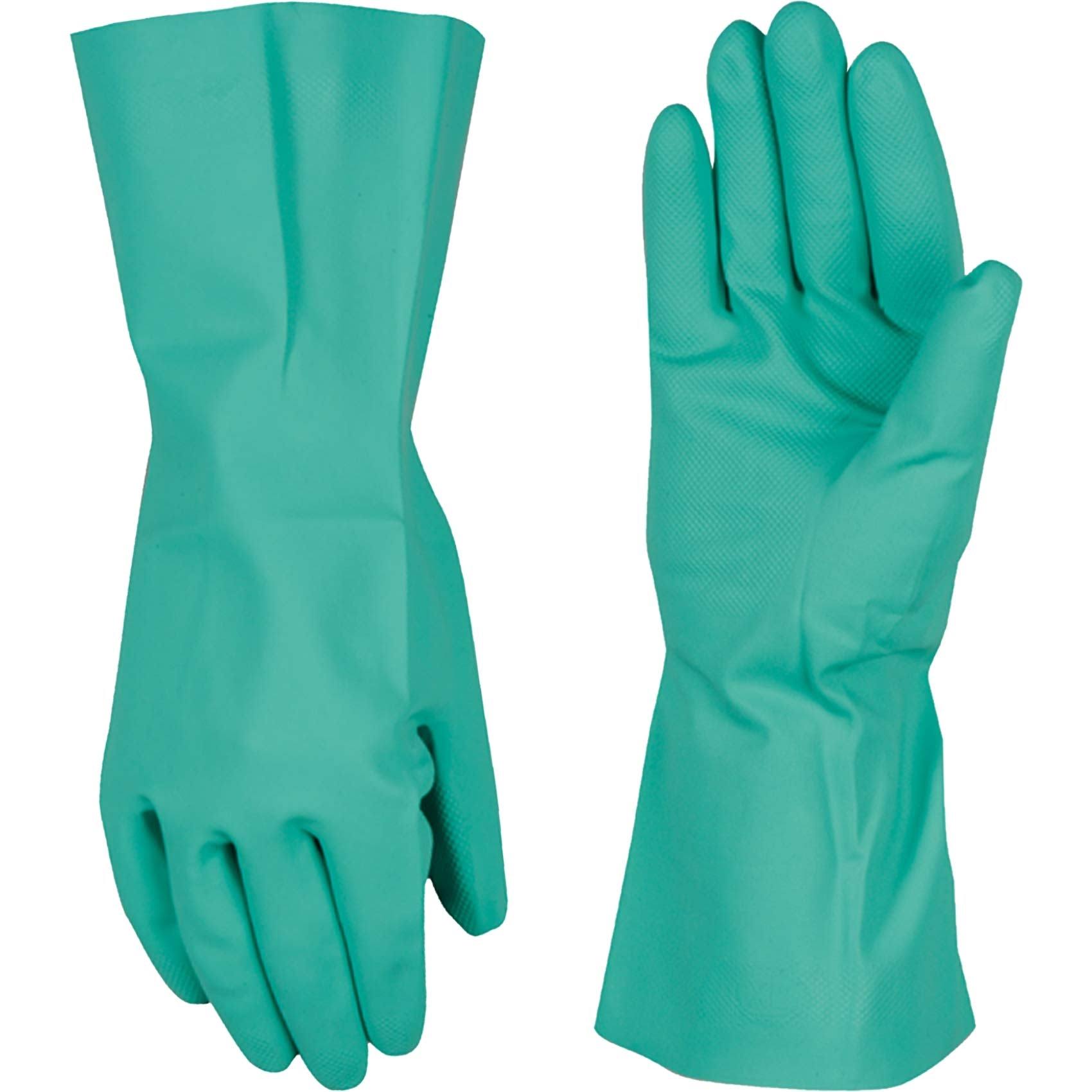 Wells Lamont Nitrile Coated Work Gloves - Green, 13"