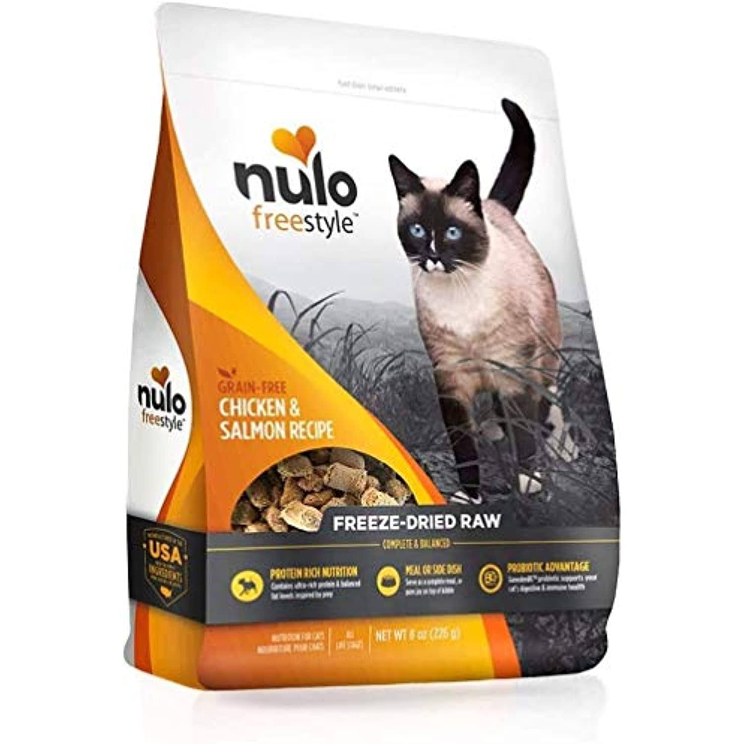 Nulo Freestyle Chicken & Salmon Freeze-Dried Raw Cat Food, 8-oz
