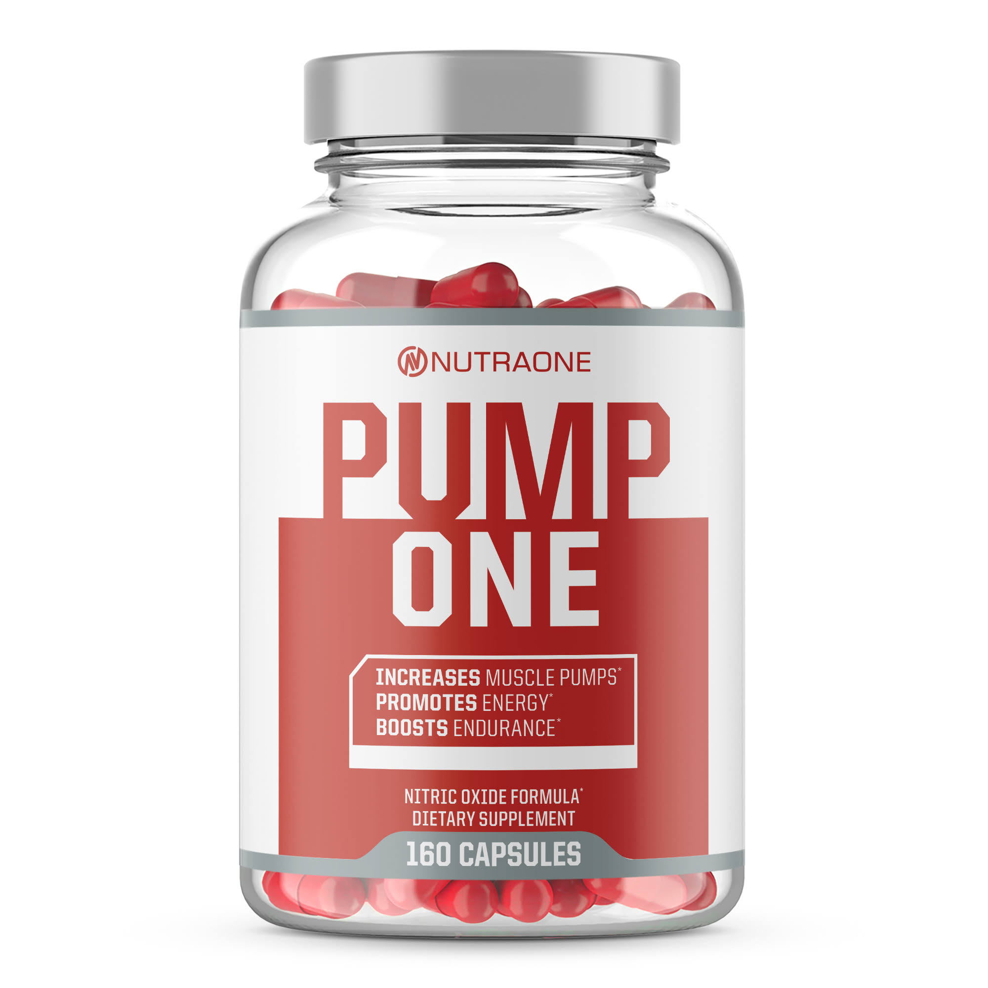 PumpOne Nitric Oxide Pump Supplement by NutraOne - with L-Citrulline and Beta-Alanine (160 Capsules)