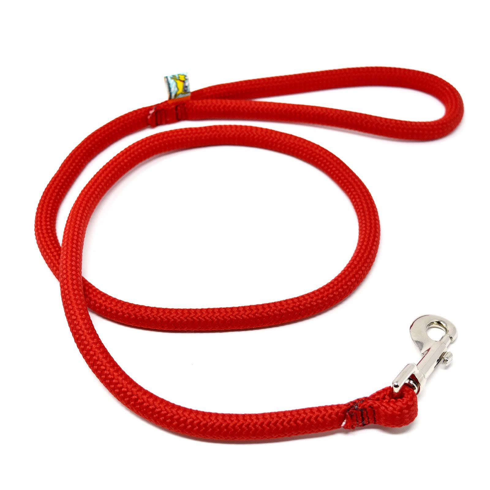 Yellow Dog Design Round Braided Rope Lead, RED.