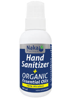 Hand Sanitizer + Organic Essential Oil (70% Alcohol) – 60ml
