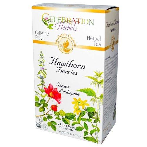 Celebration Herbals Organic Hawthorne Berries Tea - 24 tea bags