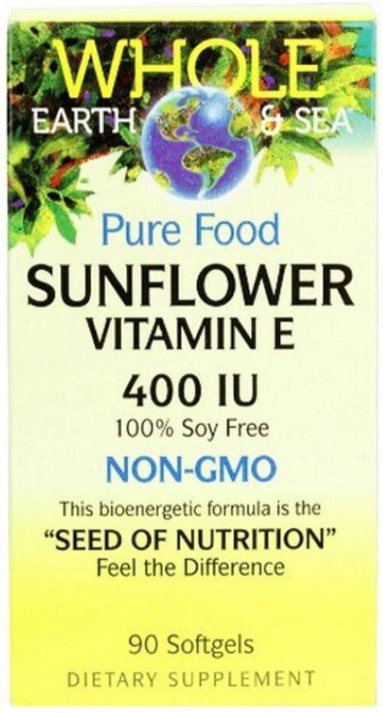 Whole Earth & Sea Sunflower Vitamin E 400 IU Dietary Supplement - 90 Softgels