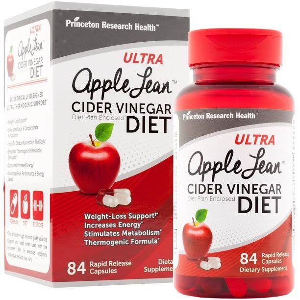 Princeton Research Health Ultra Apple Lean Cider Vinegar Diet Plan Supplement - 101 Rapid Release Capsules