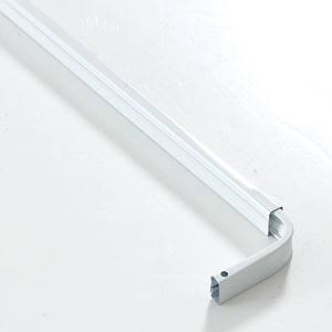 Kirsch Lockseam Design Rod - 2in. Wall Clearance White