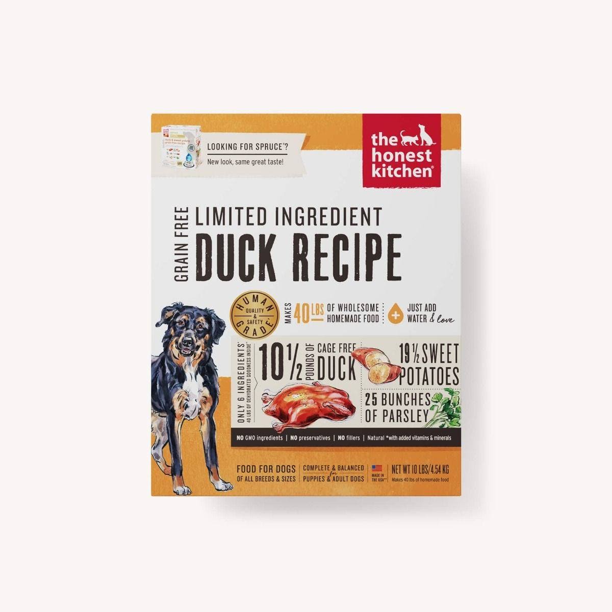 The Honest Kitchen Dog Food | 10lb Limited Ingredient Duck Dehydrated