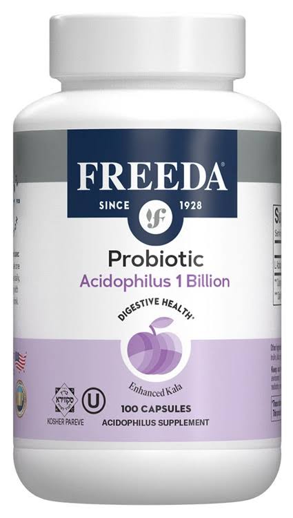 FREEDA Acidophilus Probiotic 1 Billion CFU - Lactobacillus Acidophilus Probiotics for Women & Men - Women's Probiotics for Digestive Health - Gut