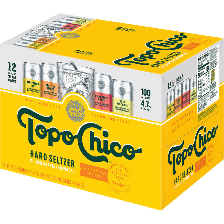 Topo Chico Hard Seltzer, Variety Pack - 12 pack, 12 fl oz cans