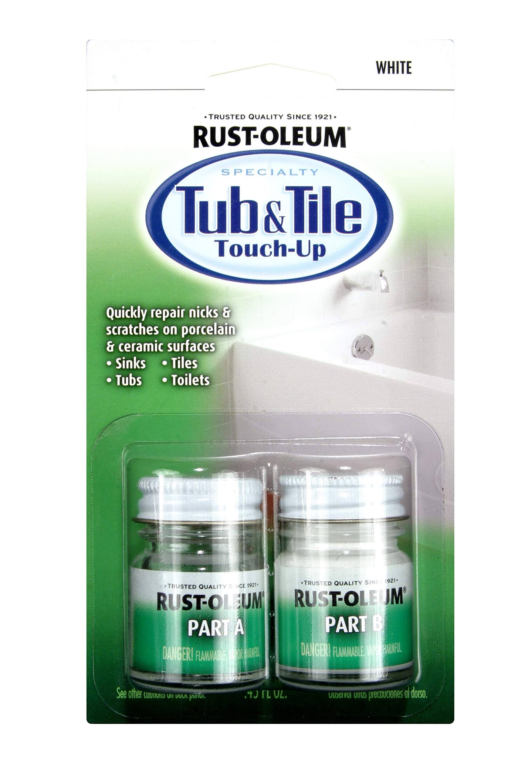Rust Oleum 244166 Tile Touch Up White Specialty Kit Tub Set