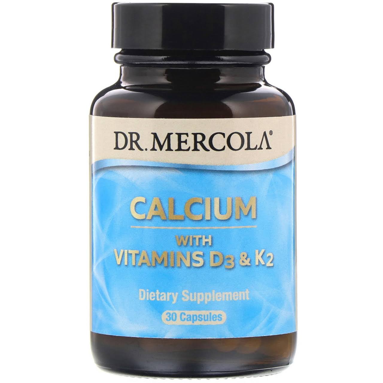 Dr. Mercola, Calcium with Vitamins D3 and K2 Supplement - 30ct