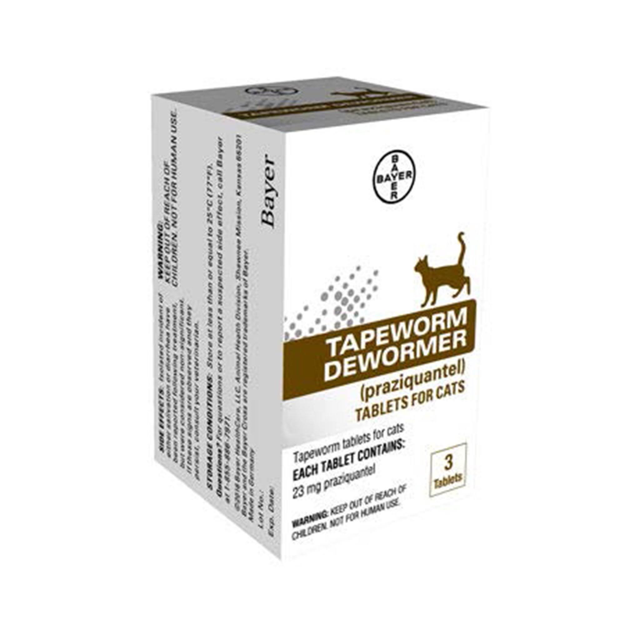 Bayer Tapeworm Dewormer Praziquantel Tablets for Cats - 23mg