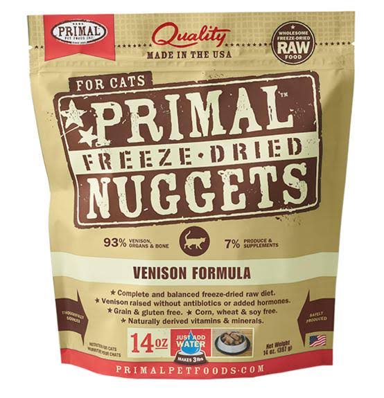 Primal Freeze Dried Nuggets Cat Food - Venison Formula, 14oz