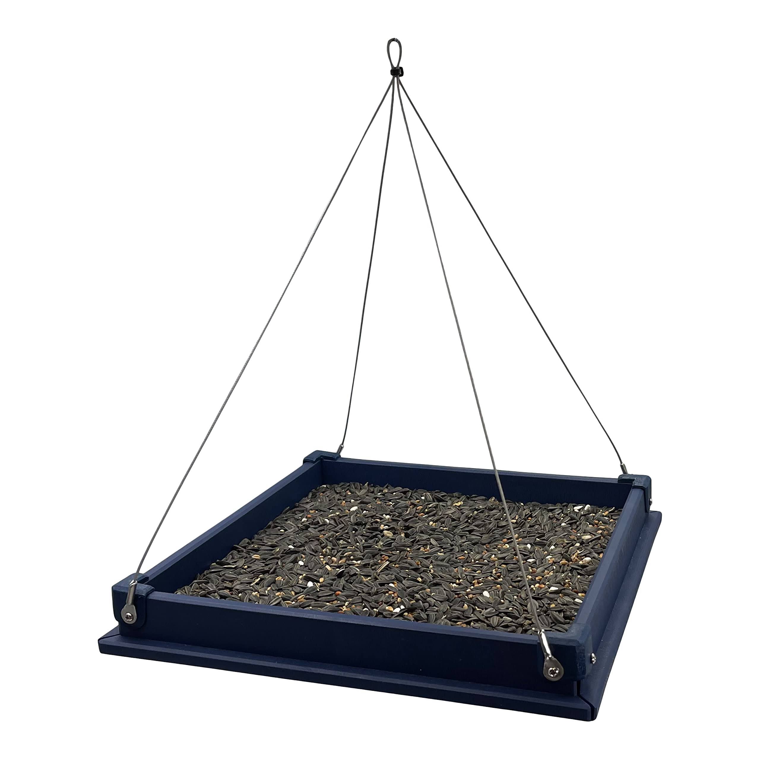 Songbird Essentials BE170 Blue Hanging Platform Feeder